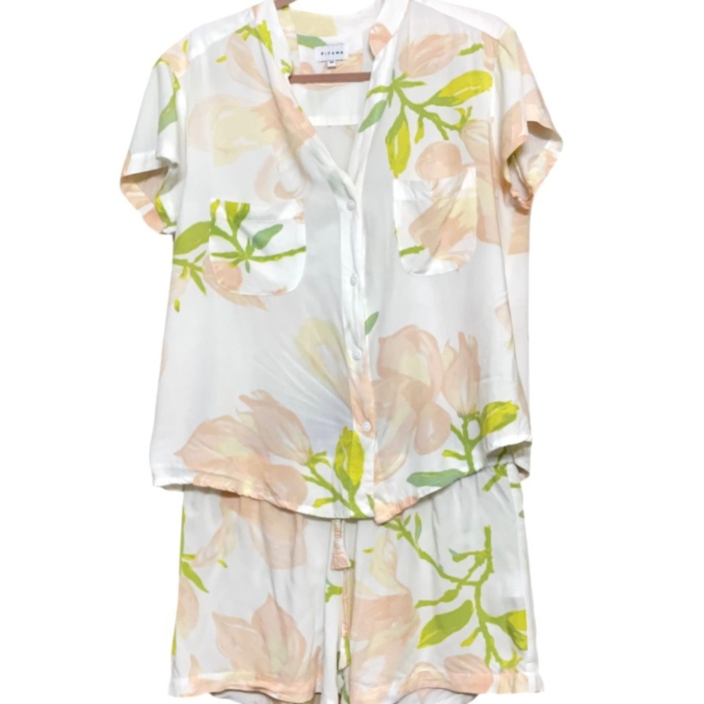 Piyama floral watercolor set M
